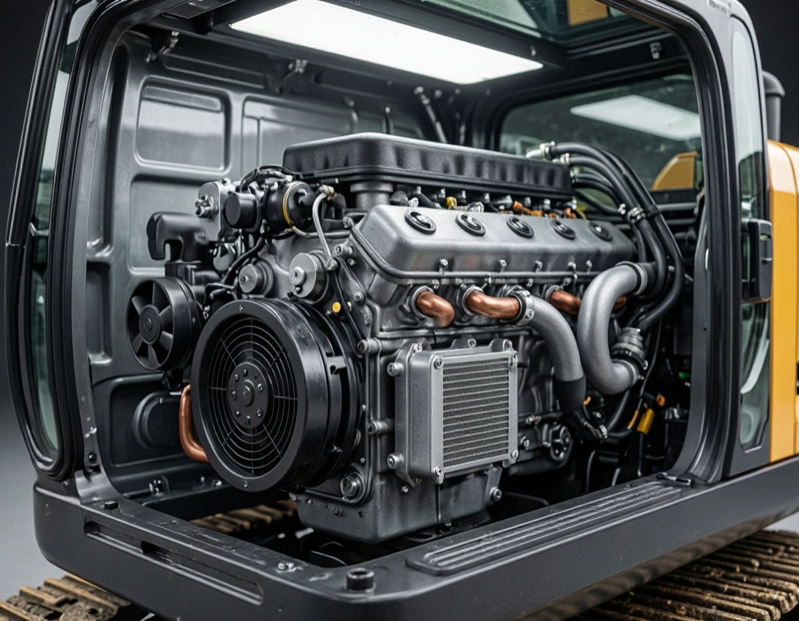 Дизельный двигатель Cummins QSB 4.5 для экскаватора Hyundai R140LC-9