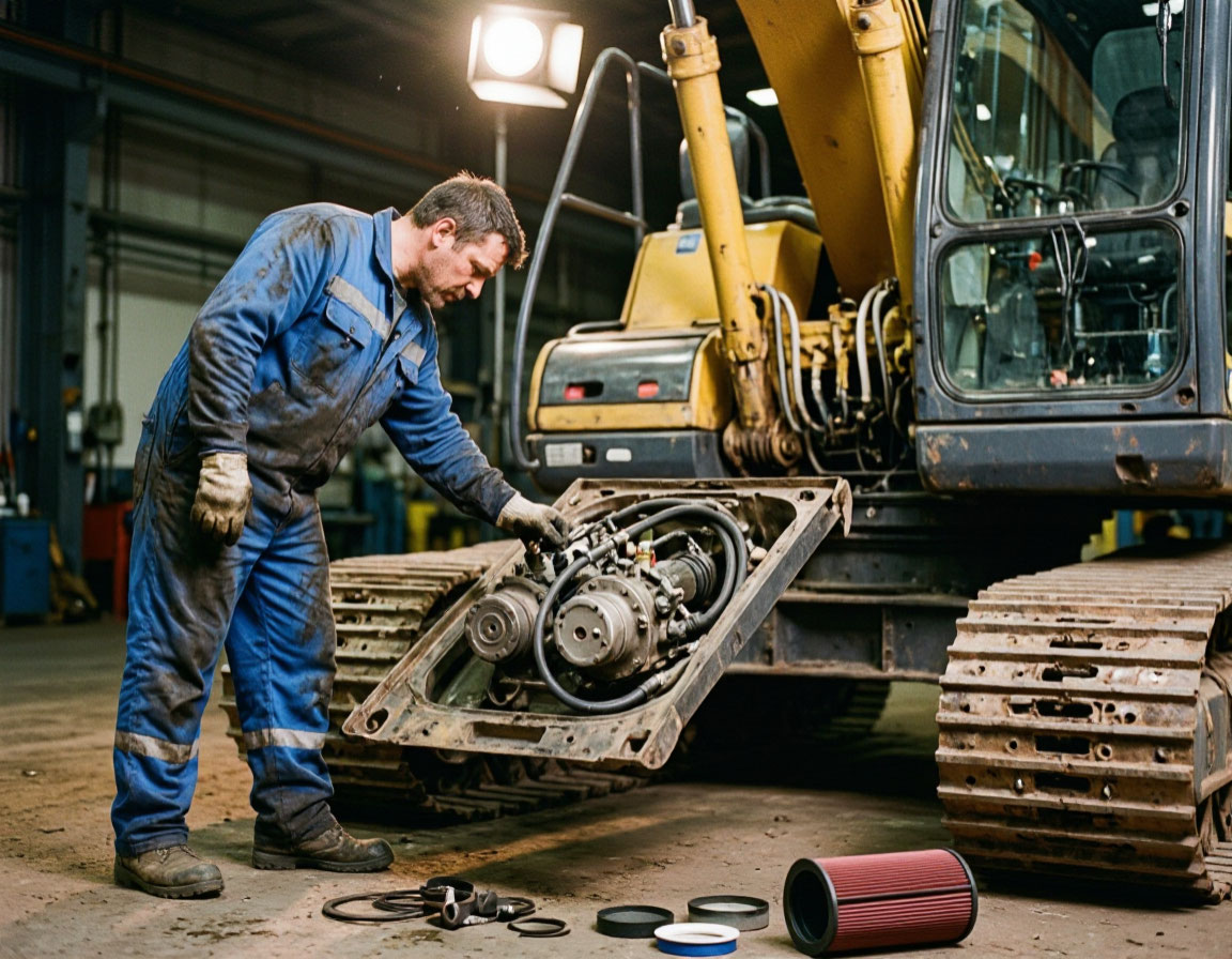 Техническое обслуживание экскаватора Hyundai R140LC-9